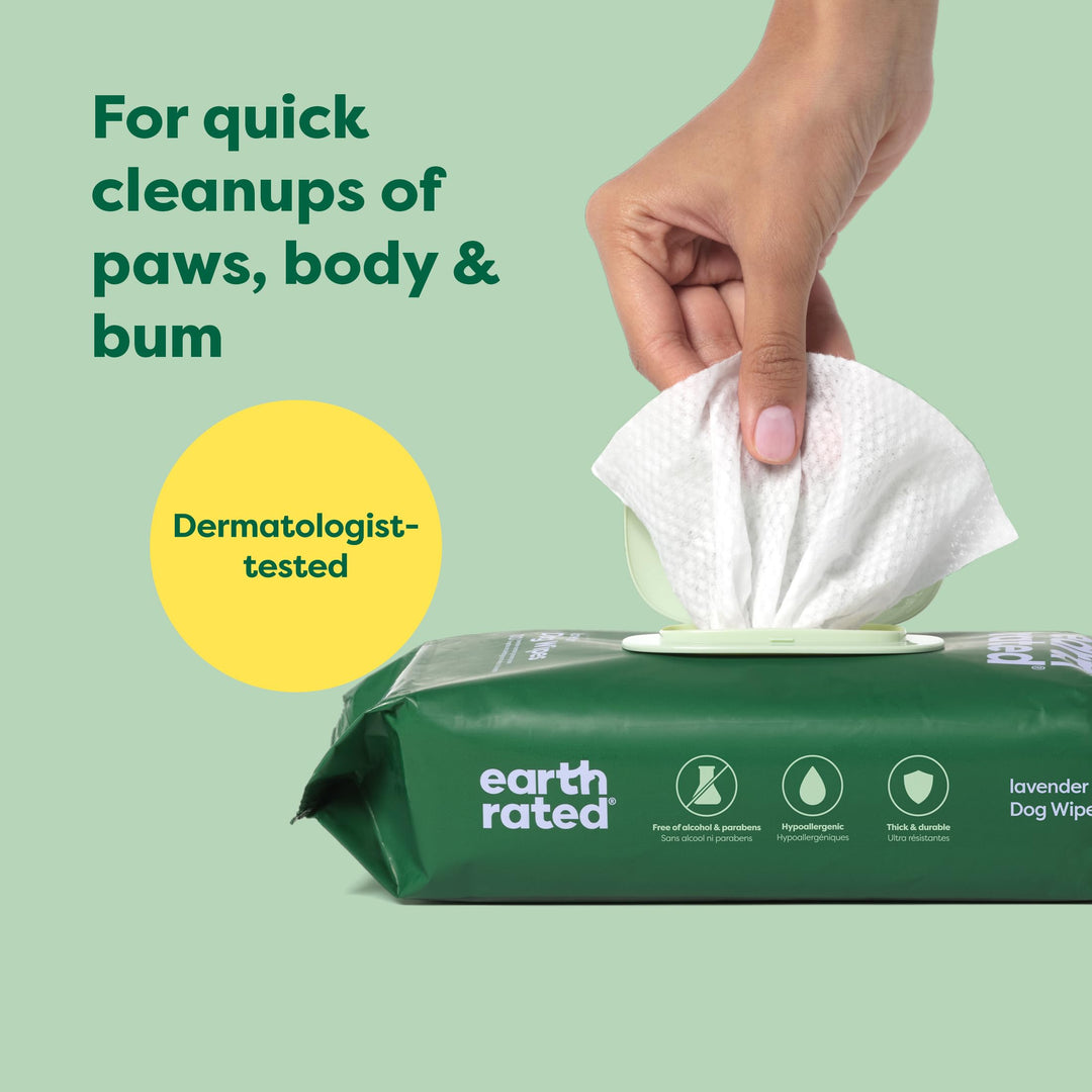 Earth Rated Hypoallergenic Pet Wipes for Dogs & Cats