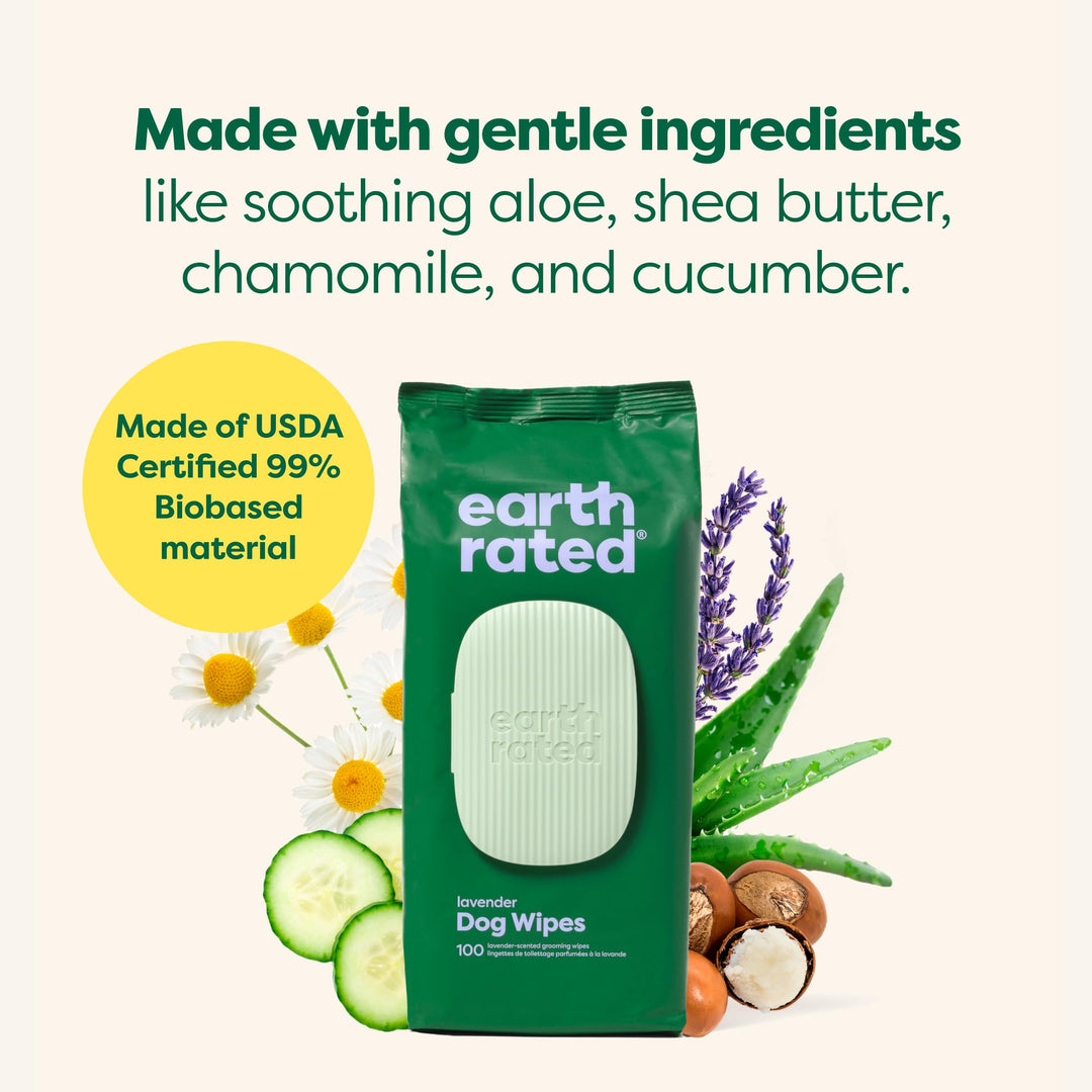 Earth Rated Hypoallergenic Pet Wipes for Dogs & Cats
