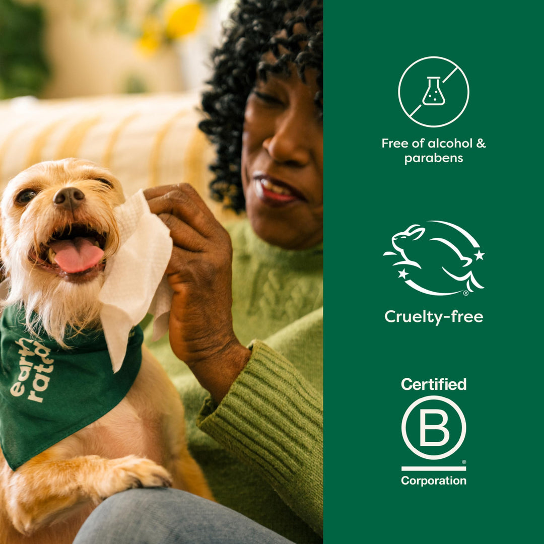 Earth Rated Hypoallergenic Pet Wipes for Dogs & Cats