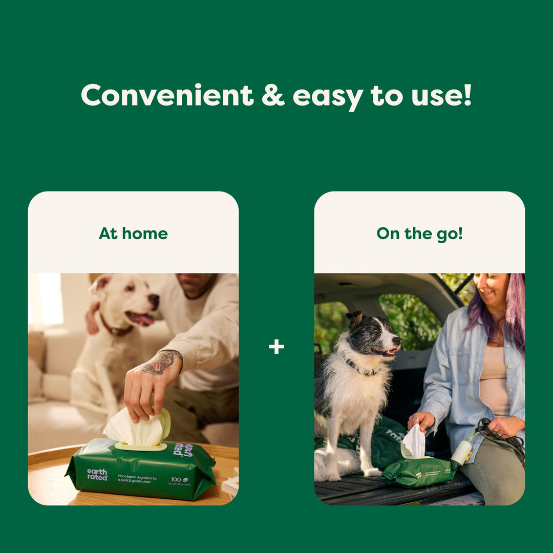 Earth Rated Hypoallergenic Pet Wipes for Dogs & Cats