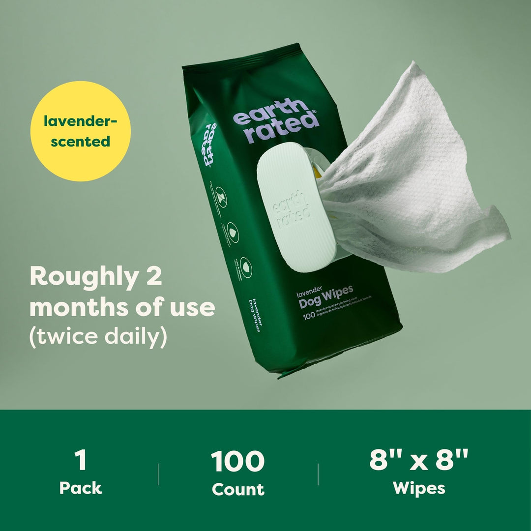 Earth Rated Hypoallergenic Pet Wipes for Dogs & Cats